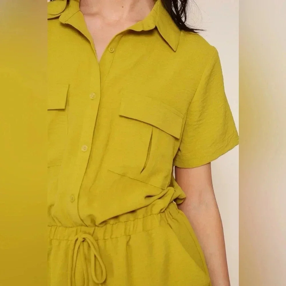 Desiree Romper Sz Med, NWT, green